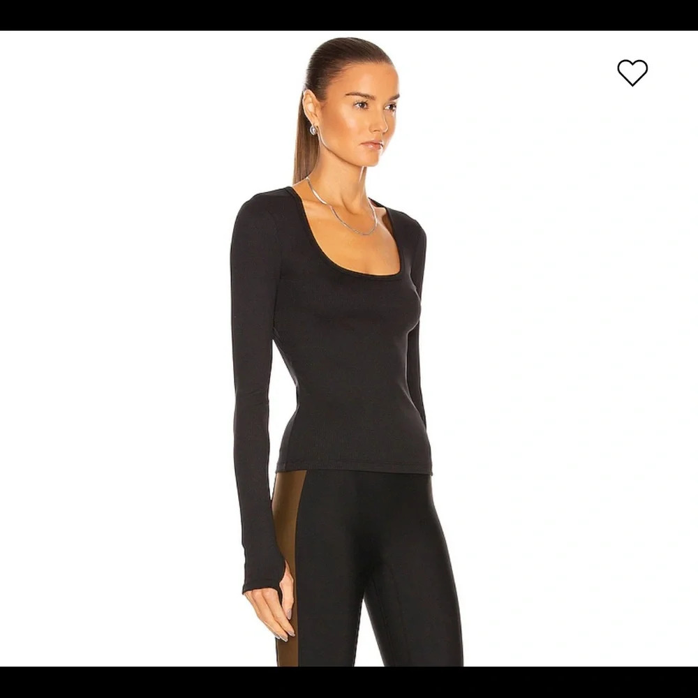Nylora Allen Top in Black Size Small $138 FWRD - Ribbed Athleisure Long Sleeve - Picture 4 of 9